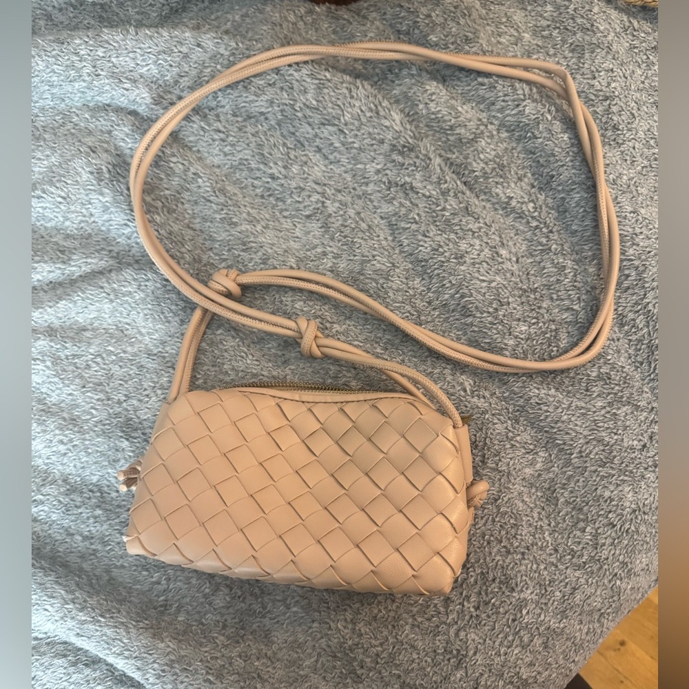 Nude Woven mini crossbody bag
